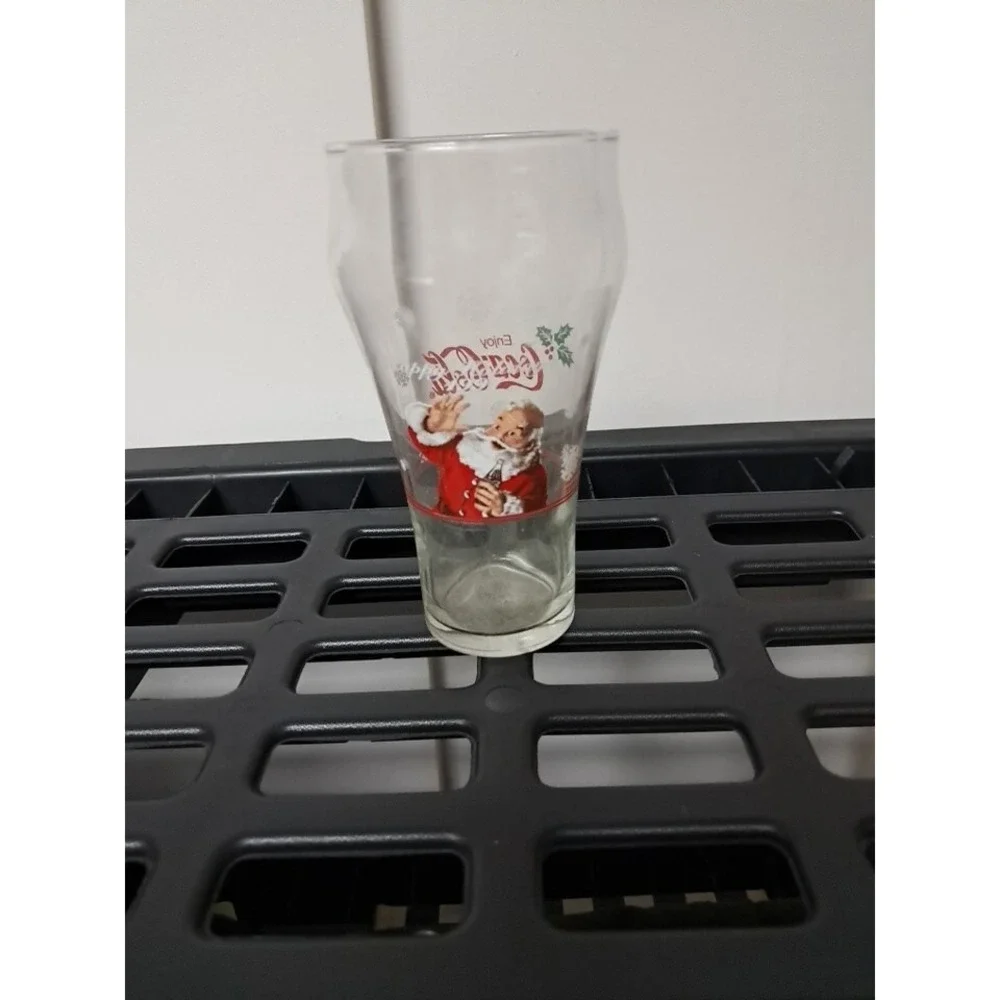 Vintage 1997‎ Happy Holidays COCA COLA Santa Claus Collectable Drinking Glass